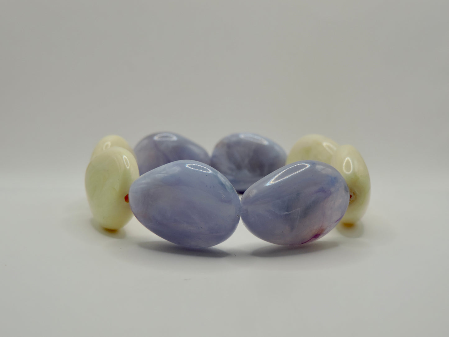 Bracelet perles plates