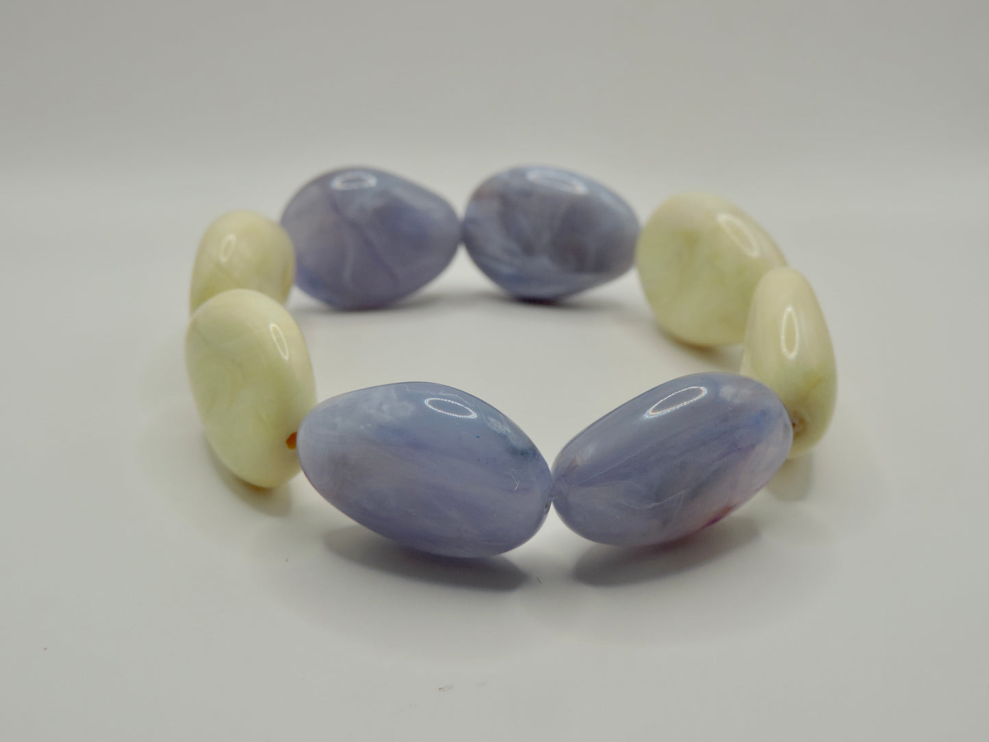 Bracelet perles plates