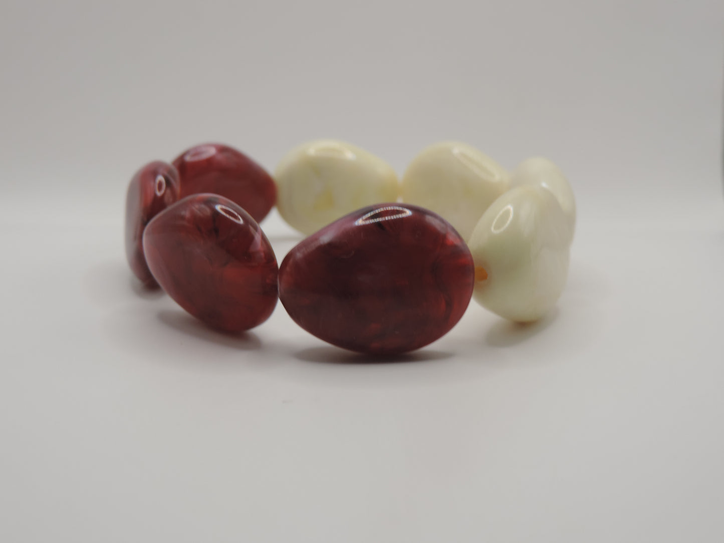 Bracelet perles plates