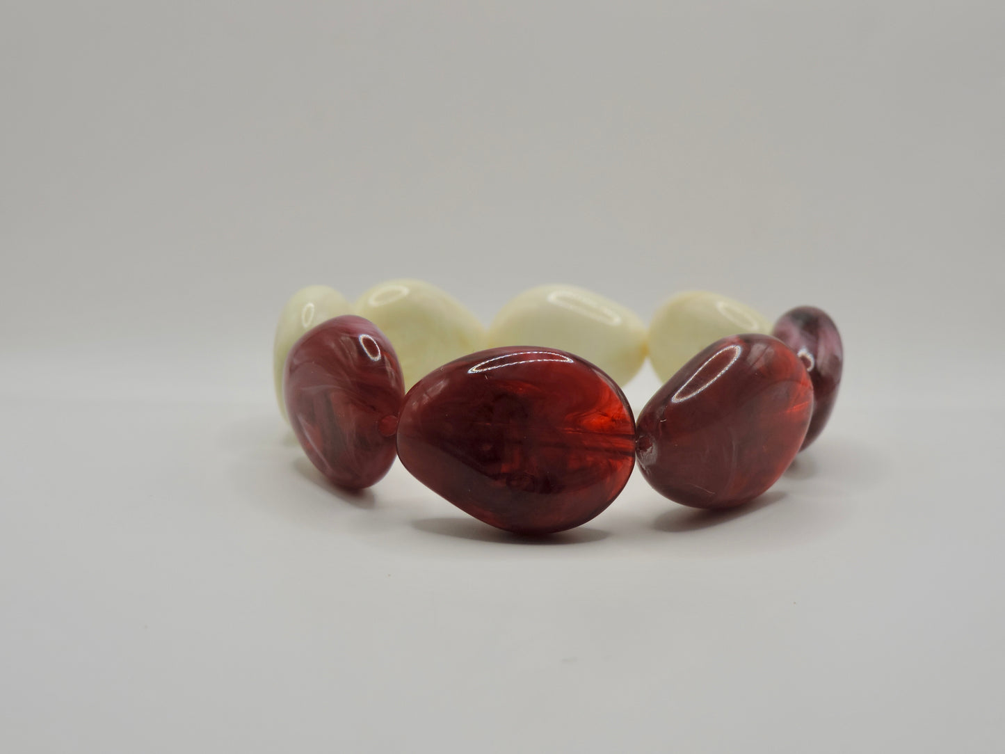 Bracelet perles plates