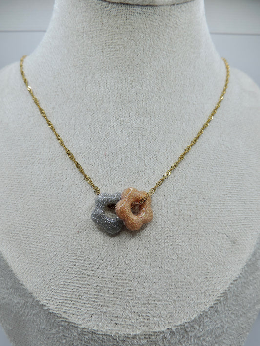 Collier avec pampilles en pâte polymère