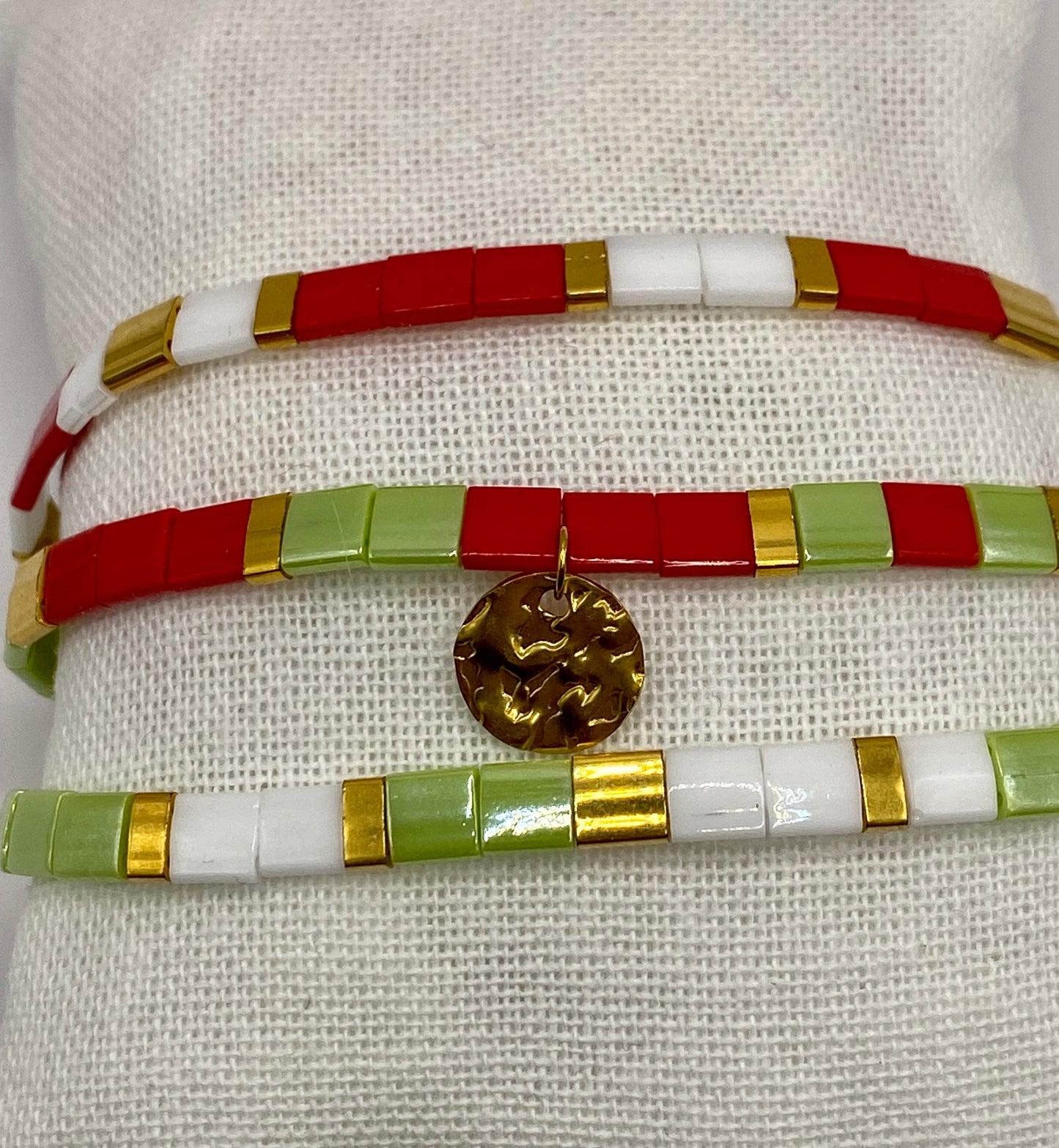 Trio de bracelets en perles Miyuki Tila