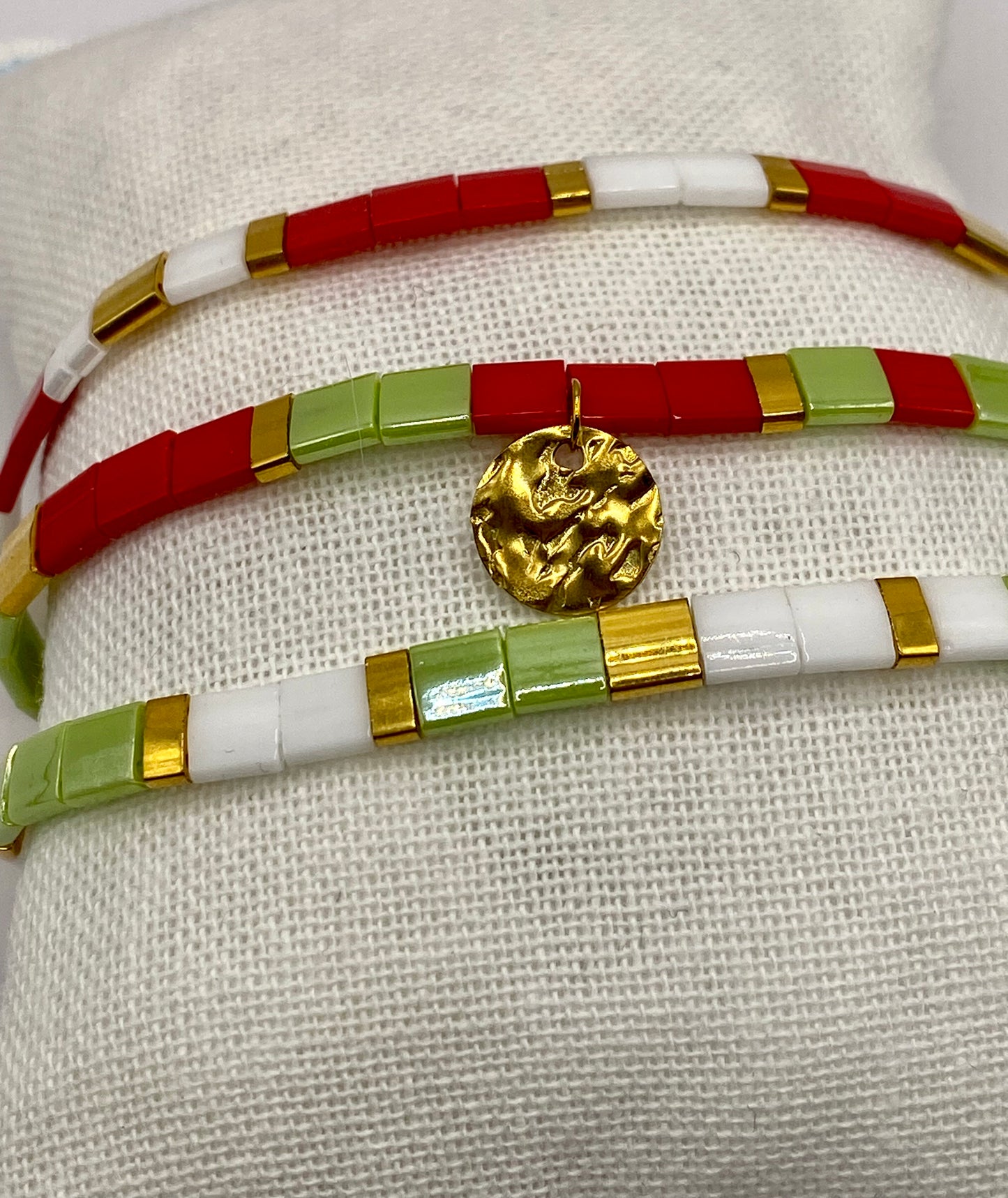 Trio de bracelets en perles Miyuki Tila