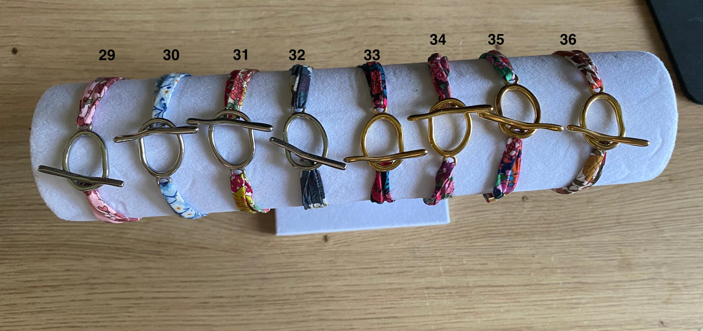 Bracelet en tissu Liberty