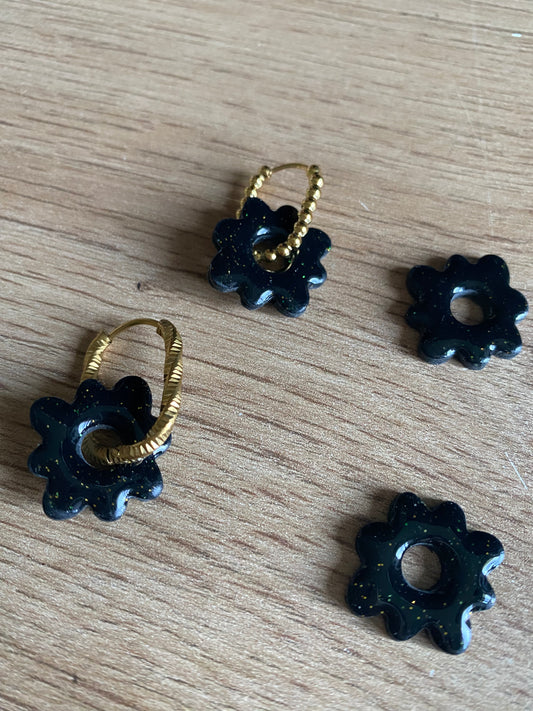 Bérangère à paillettes vertes et dorées